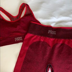 PINK seamless contour workout set